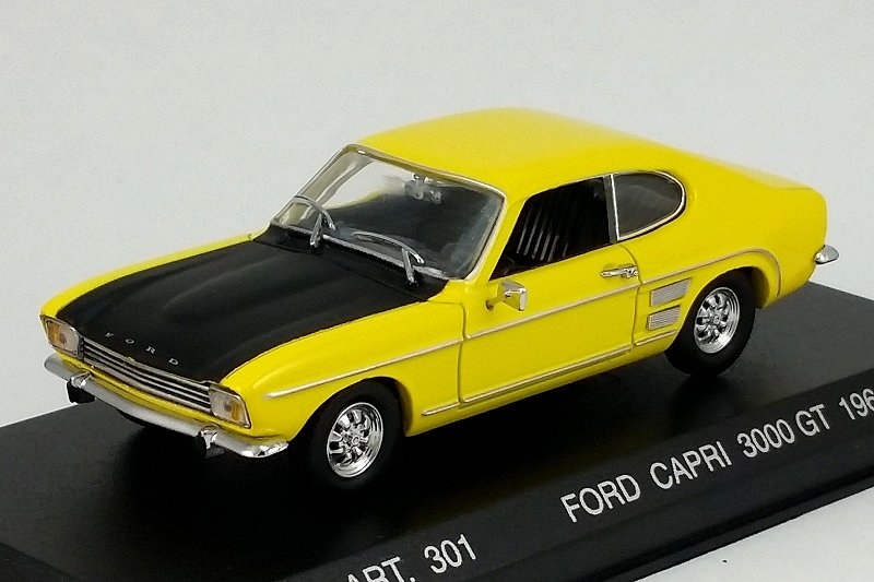 Ford England Capri 1.7 Gt Coupe 1969 Yellow Black EDICOLA 1:43 AULETEDCOLL001 